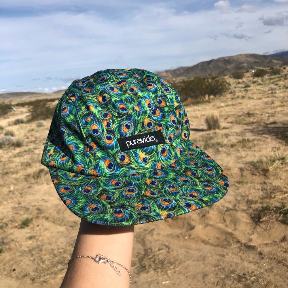 Peacock 5 panel hat
